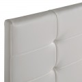 Κρεβάτι Sissy Megapap από τεχνόδερμα χρώμα λευκό 160x200εκ.