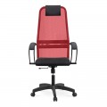 Καρέκλα γραφείου Prince Megapap με ύφασμα Mesh χρώμα κόκκινο - μαύρο 66,5x70x123/133εκ.
