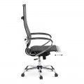 Καρέκλα γραφείου εργονομική Francy Megapap από τεχνόδερμα χρώμα μαύρο 66,5x70x118/130εκ.