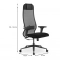Καρέκλα γραφείου B1-111D Megapap εργονομική με διπλό ύφασμα Mesh χρώμα μαύρο 65x70x118/132εκ.