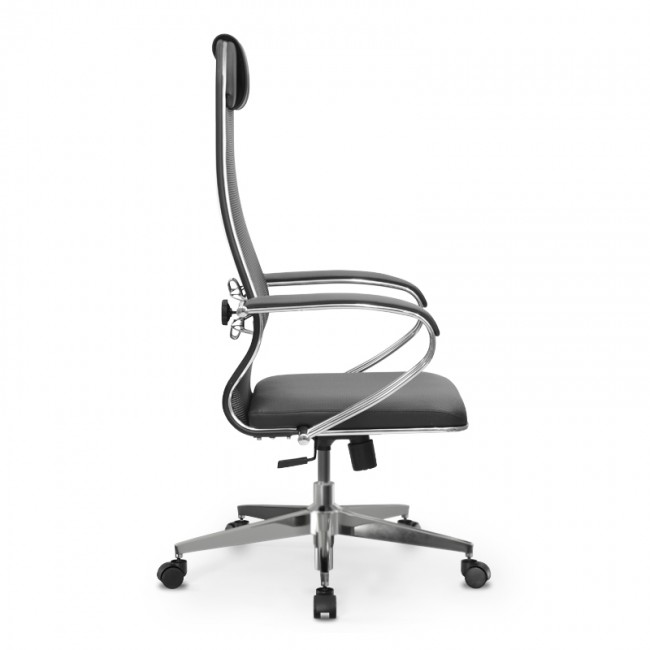 Καρέκλα γραφείου Sit-1031672 Megapap εργονομική με διπλό ύφασμα Mesh και τεχνόδερμα χρώμα μαύρο 66x70x118/131εκ.