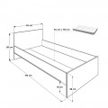 Κρεβάτι Modern Megapap μονό χρώμα sonoma 90x190εκ.