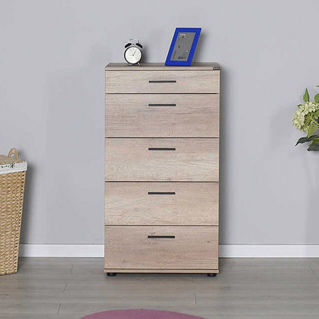Συρταριέρα Trendline 5 Megapap με σε χρώμα tori 60x44x108εκ.