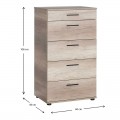 Συρταριέρα Trendline 5 Megapap με σε χρώμα tori 60x44x108εκ.