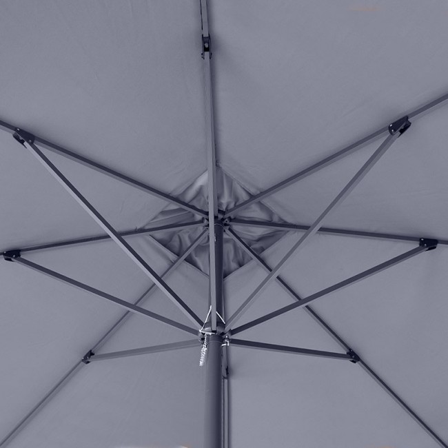Ομπρέλα κήπου Dylan Megapap αλουμινίου χρώμα ανθρακί 3x3m.
