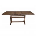 Τραπέζι επεκτεινόμενο Klara Megapap από ξύλο οξιάς σε χρώμα καρυδί εμποτισμού 140+40x80x71εκ.