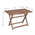 Τραπέζι πτυσσόμενο Klara Megapap από ξύλο οξιάς σε χρώμα καρυδί εμποτισμού 140x80x71εκ.