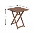Τραπέζι πτυσσόμενο Klara Megapap από ξύλο οξιάς σε χρώμα καρυδί εμποτισμού 60x60x71εκ.