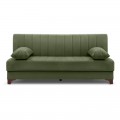 Καναπές - κρεβάτι Victor Megapap τριθέσιος βελούδινος με αποθηκευτικό χώρο σε χρώμα λαδί 190x84x90εκ.