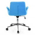 Καρέκλα εργασίας Maxim Up Megapap υφασμάτινη χρώμα γαλάζιο 65x60x90εκ.