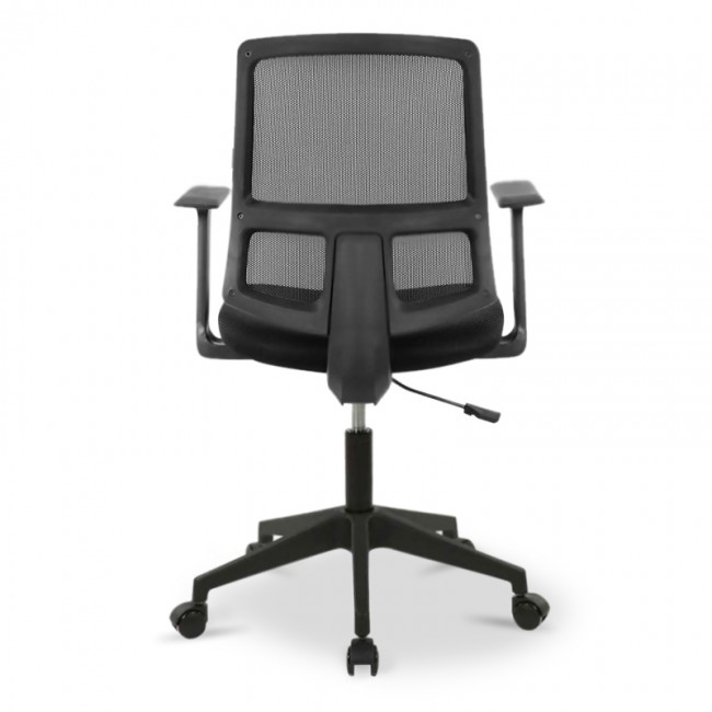 Καρέκλα εργασίας Paco Megapap υφασμάτινη χρώμα μαύρο 63x60x98εκ.
