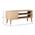 Έπιπλο τηλεόρασης Porto Megapap από μελαμίνη χρώμα oak 90x32x42εκ.
