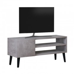 Έπιπλο τηλεόρασης Porto Megapap χρώμα γκρι ρετρό 90x32x42εκ.