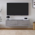 Έπιπλο τηλεόρασης επιτοίχιο Palm Megapap χρώμα γκρι ρετρό 120x32x30εκ.