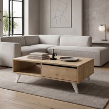 Τραπεζάκι σαλονιού Aster Megapap χρώμα φυσικό οξιάς 120x56x40εκ.