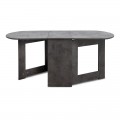 Τραπέζι μελαμίνης Winslet Megapap επεκτεινόμενο χρώμα ανθρακί 34(63+63)x80x76εκ.