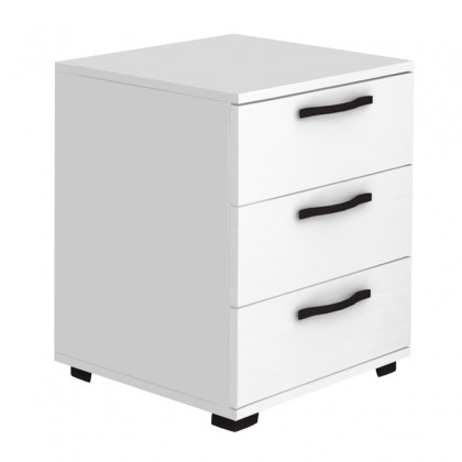 Κομοδίνο - συρταριέρα γραφείου Roco Megapap χρώμα λευκό 40x39x57εκ.