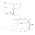 Γραφείο υποδοχής - reception Gemini Megapap χρώμα λευκό 150x70x110εκ.