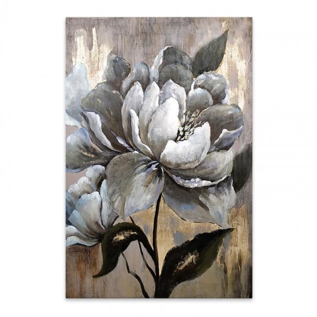 Πίνακας σε καμβά "White Magnolias" Megapap ψηφιακής εκτύπωσης 60x90x3εκ.