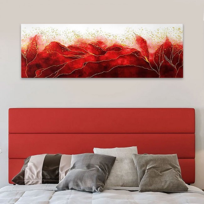 Πίνακας σε καμβά "Red Passion" Megapap ψηφιακής εκτύπωσης 120x40x3εκ.