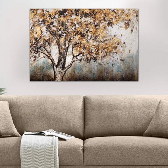 Πίνακας σε καμβά "Autumn Tree" Megapap ψηφιακής εκτύπωσης 140x100x3εκ.