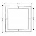 Καθρέφτης τοίχου Corner Megapap αλουμινίου χρώμα χρυσό 58,6x2x58,6εκ.