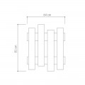 Κρεμάστρα τοίχου Wave Megapap χρώμα black wood 64x4x81εκ.