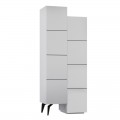 Ντουλάπι κουζίνας/μπάνιου - Παπουτσοθήκη Stair Megapap μελαμίνης χρώμα λευκό 62,2x37,4x156εκ.