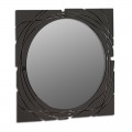 Καθρέπτης τοίχου Hulla Megapap από μέταλλο χρώμα μαύρο 55,6x2x55,6εκ.