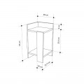 Κομοδίνο Elos Megapap χρώμα saphhire oak - silky black 30x31,7x55εκ.