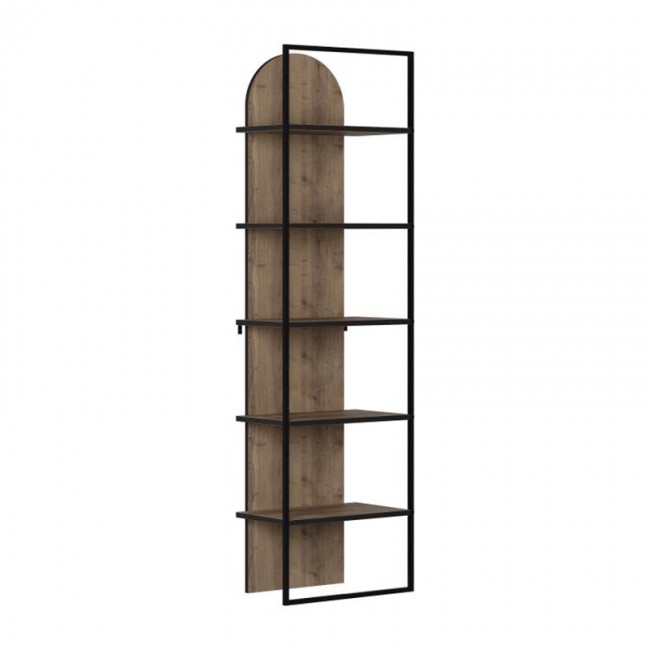 Βιβλιοθήκη Archy Megapap χρώμα ανοιχτό καρυδί 53x31,7x180εκ.