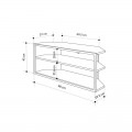 Έπιπλο τηλεόρασης γωνιακό Echo Megapap χρώμα sapphire oak 98x37x45εκ.