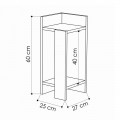 Κομοδίνο Elos Megapap αριστερό χρώμα sapphire oak - ανθρακί 25x27x60εκ.