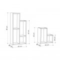 Ραφιέρα - Ανθοστήλη Sule Megapap χρώμα sapphire oak 84x20x89εκ.