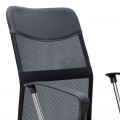 Καρέκλα γραφείου Franco Megapap με ύφασμα Mesh χρώμα μαύρο 59x57x95/105εκ.