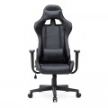 Καρέκλα γραφείου Gaming Alonso Megapap από τεχνόδερμα χρώμα μαύρο 67x70x125/135 εκ.