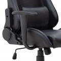 Καρέκλα γραφείου Gaming Alonso Megapap από τεχνόδερμα χρώμα μαύρο 67x70x125/135 εκ.
