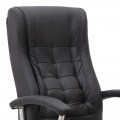 Καρέκλα γραφείου διευθυντική Vision Megapap από τεχνόδερμα χρώμα μαύρο 63x70x112/120εκ.