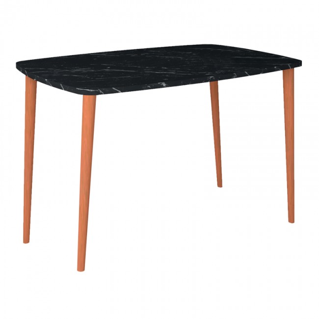 Γραφείο - τραπέζι μελαμίνης Deina Megapap χρώμα μαύρο εφέ μαρμάρου 105x60x72εκ.