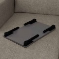Τραπεζάκι laptop Sidon Megapap από μελαμίνη χρώμα ανθρακί 60x35,5x23,5εκ.