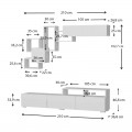 Σύνθεση τηλεόρασης Stamatia Megapap χρώμα λευκό 210x36,8x46,8εκ.