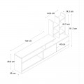 Σύνθεση τηλεόρασης Pesaro Megapap χρώμα sepet oak 165x25x91,3εκ.