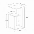Τραπεζάκι βοηθητικό Rosana Megapap χρώμα μαύρο 35x29,5x60εκ.