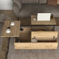 Τραπεζάκι σαλονιού Roy Megapap με σερβιτόρο χρώμα sepet oak 121x69x40εκ. Τραπεζάκι σαλονιού Roy Megapap με σερβιτόρο χρώμα sepet oak 121x69x40εκ.