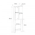 Έπιπλο πλυντηρίου Romme Megapap χρώμα sepet oak 65x27,1x180εκ.