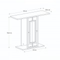 Κονσόλα Alderas Megapap χρώμα λευκό - travertine - χρυσό 90x29,6x76,8εκ.