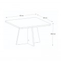 Τραπεζάκι σαλονιού Sugar Megapap χρώμα λευκό 60x60x36,8εκ.