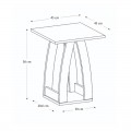 Τραπεζάκι βοηθητικό - Κομοδίνο Deros Megapap χρώμα sepet oak 45x45x56εκ.