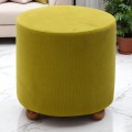 Σκαμπώ Mario Megapap υφασμάτινο χρώμα λαδί 40x40x40εκ.