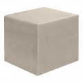 Σκαμπώ April Megapap βελούδινο χρώμα μπεζ 40x40x40εκ.